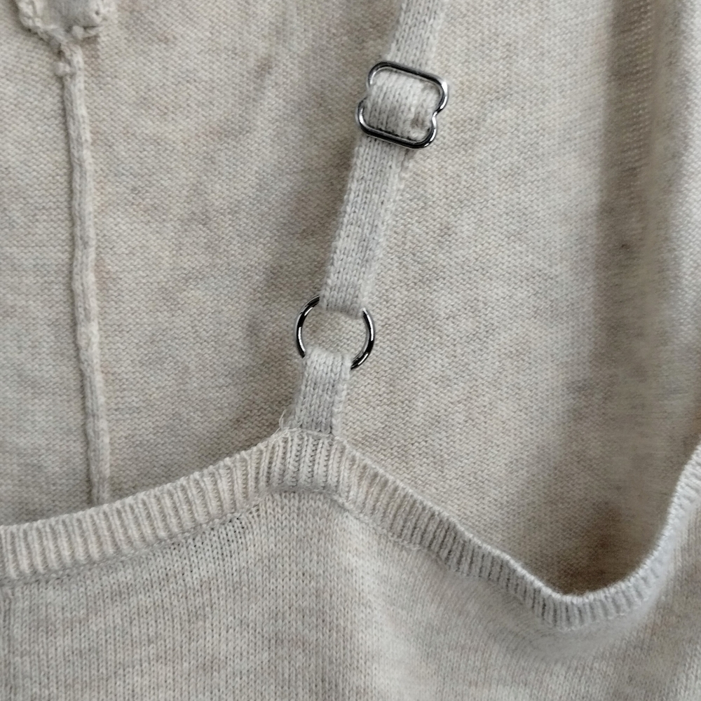 Something Navy Cotton‎ Jumpsuit Oatmeal - Picture 12 of 16